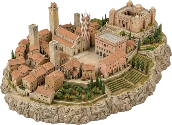 A Mediterranean hill town